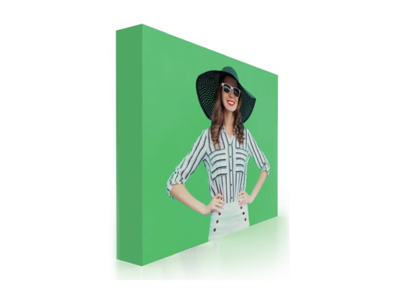 Velcro pop-up display wall with full-color fabric graphic